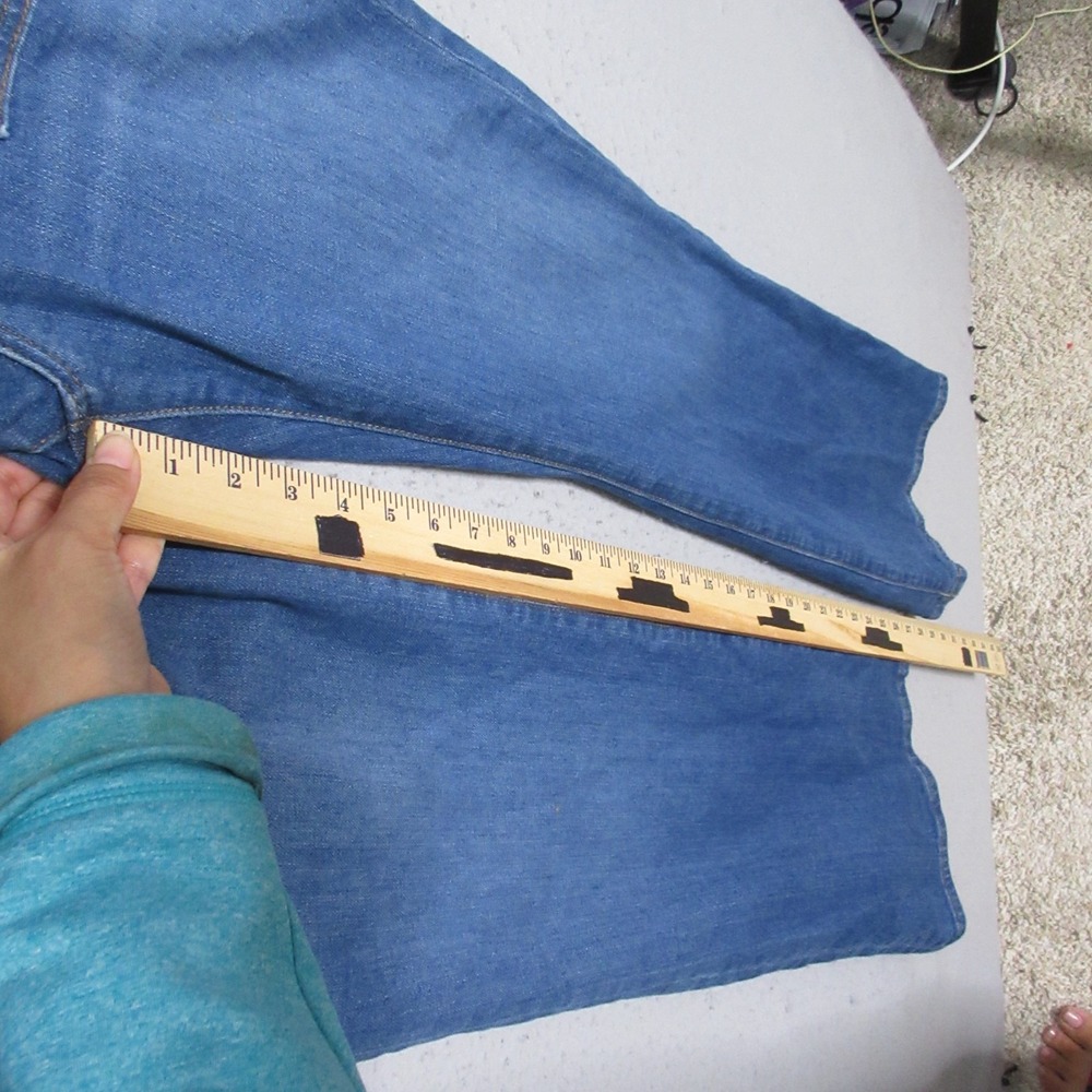 Loft The Slim Flare Jeans 29 8 Button Fly Patch Pockets Capsule Wardrobe 2024‎ - Picture 6 of 14